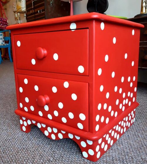 Red Polka Dot Chest of Drawers